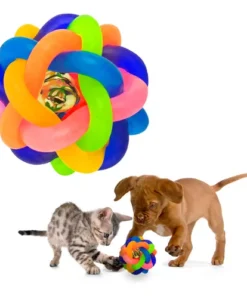 Pelota Trenzada Juguete para Gato Perro Con Cascabel
